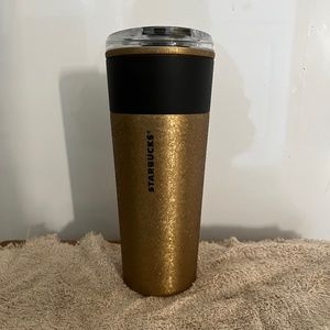 Starbucks Gold and Black Coffee Tumbler